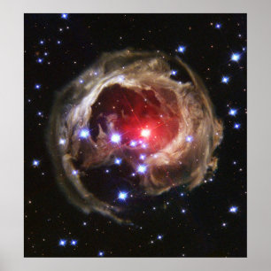 Light Echo Illuminates Dust Around Supergiant Star Poster