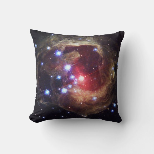 Light Echoes From Red Supergiant Star V838 Monocer Throw Pillow (Front)