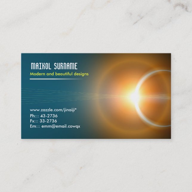 light elegant business card (Front)
