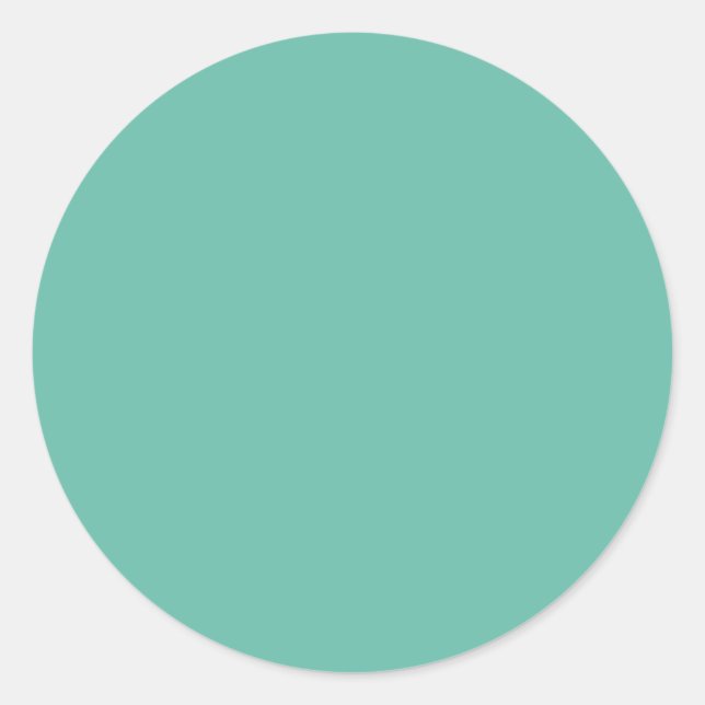 Light Emerald Designer Colour Complementing Classic Round Sticker (Front)