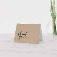 Light Faux Kraft Paper Style SimpleThank You 2