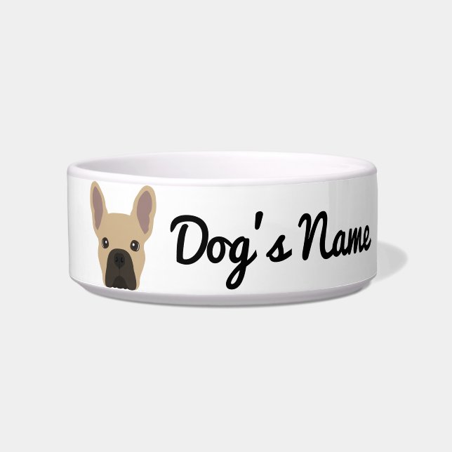 Light Fawn French Bulldog Bowl (Front)