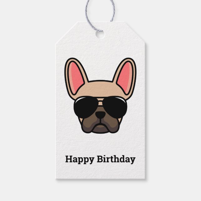 Light Fawn French Bulldog Gift Tags (Front)