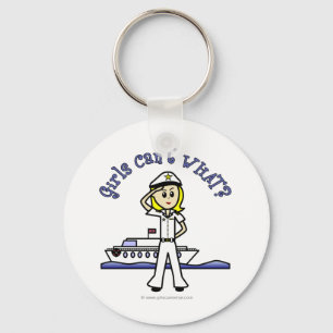 Light Female Captain Keychain