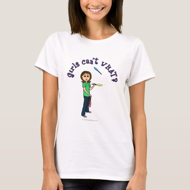 Light Female Juggler T-Shirt (Front)