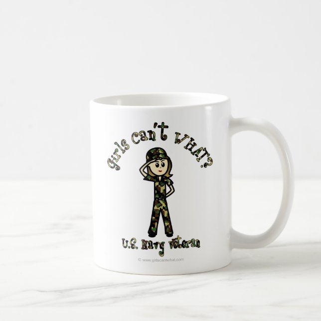 Light Female Navy Veteran Coffee Mug (Right)
