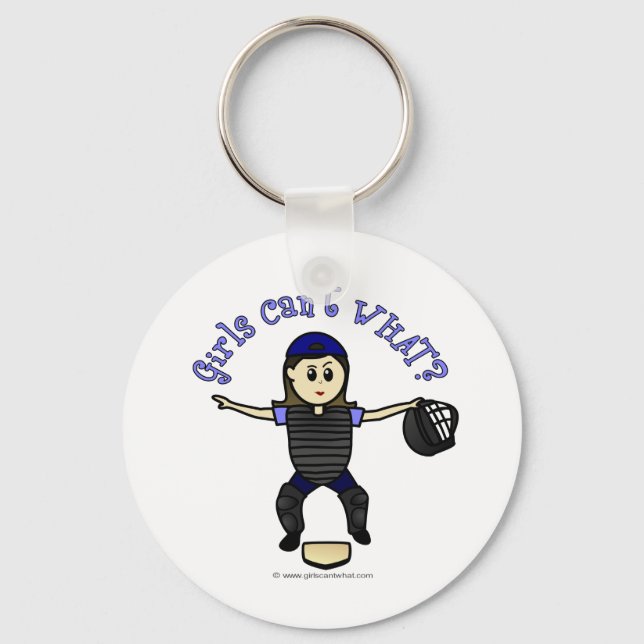 Light Female Umpire Keychain (Front)