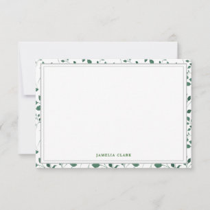 Light Ferns   Flat Note Card