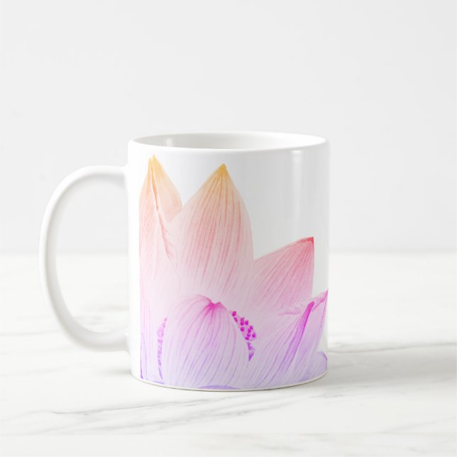 *~*  Light Filled Lotus Yoga Reiki Healer Energy Coffee Mug (Left)