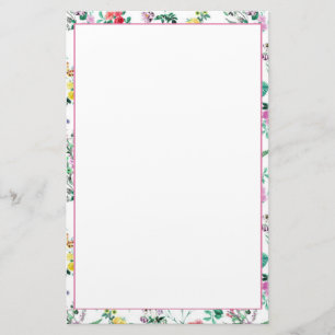 Light Floral Pattern Stationery