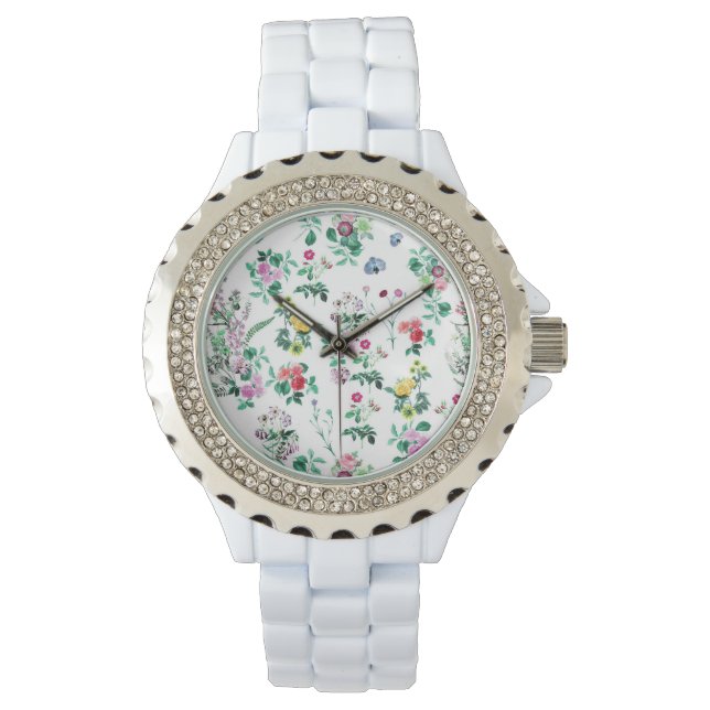 Light Floral Pattern Watch (Front)