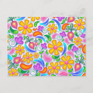 light floral postcard