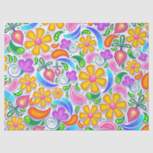 light floral tissue paper