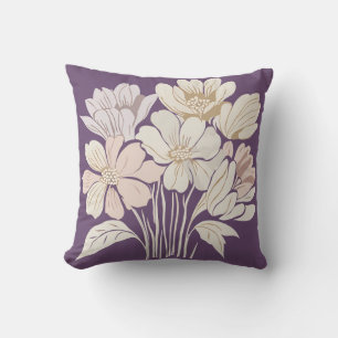 Light Flowers Throw Pillow