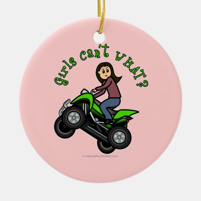 Light Four-Wheeler Ceramic Ornament (Front)