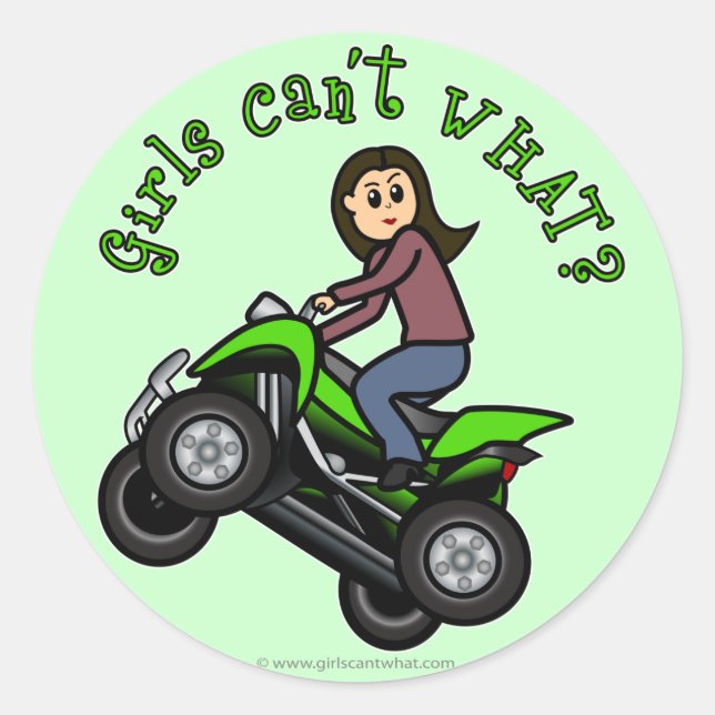Light Four-Wheeler Classic Round Sticker (Front)