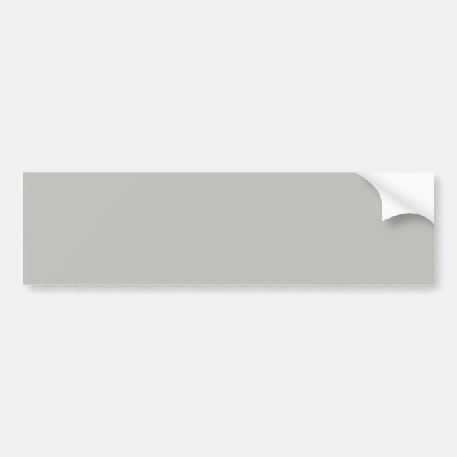 Light French Grey Solid Colour Bumper Sticker (Front)