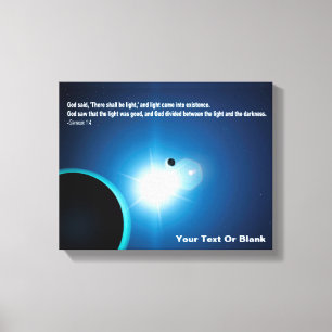 Light From Darkness - Genesis 1:4 Canvas Print