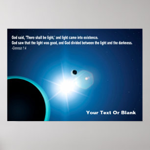 Light From Darkness - Genesis 1:4 Poster