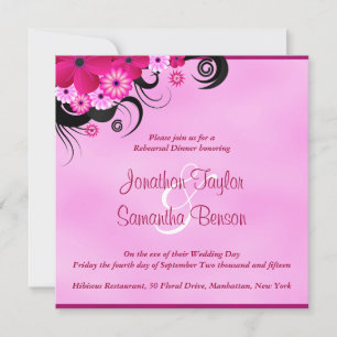Light Fuchsia 5.25 Wedding Rehearsal Dinner Invite