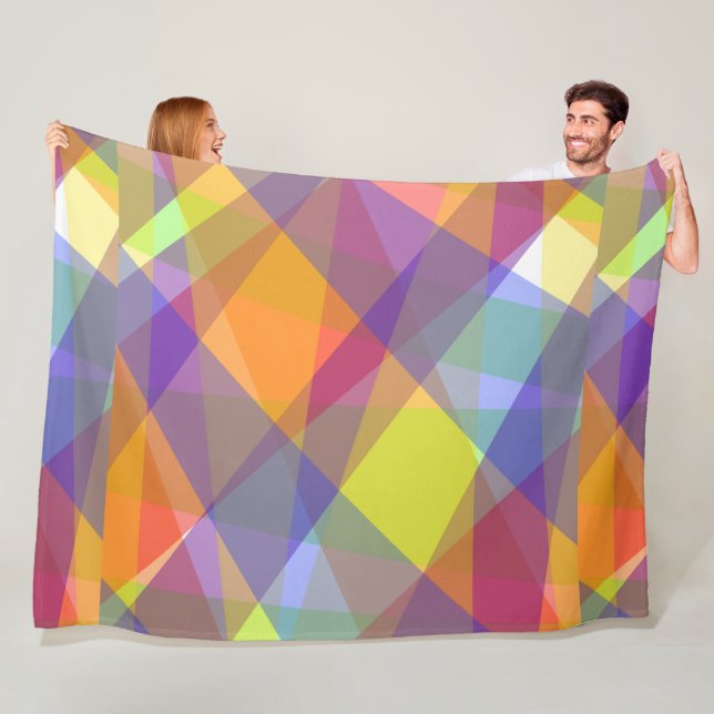 Light Geometric - Fleece Blanket (In Situ)