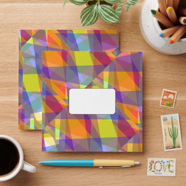 Light Geometric - Square Envelope (Desk)