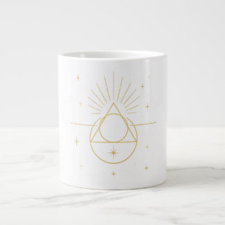 Light Geometry ✨ | Sacred Golden Geometry Design Large Coffee Mug