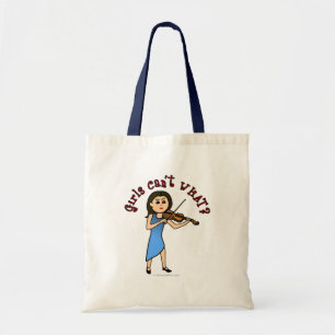 Light Girl Playing Violin Tote Bag