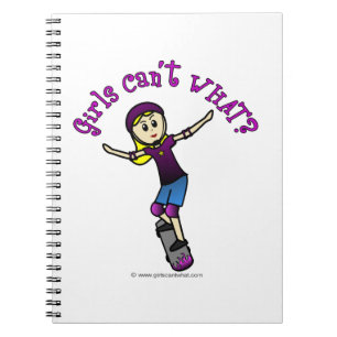 Light Girl Skater with Helmet Notebook