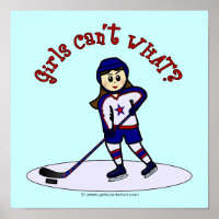 Light Girls Hockey Player