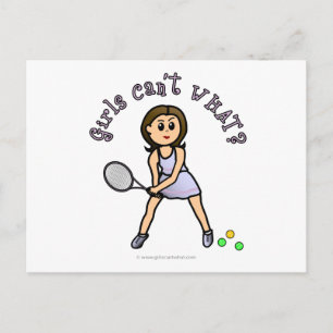 Light Girls Tennis Player Postcard