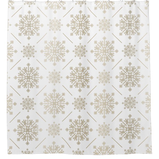 Light Gold Abstract Snowflakes Pattern (Front)