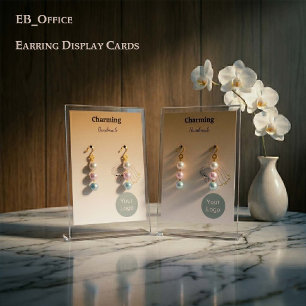 Light Gold Colours, Pretty Girl Face Earring Cards
