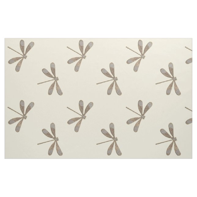 Light  Gold Dragonfly Fabric (Yard)