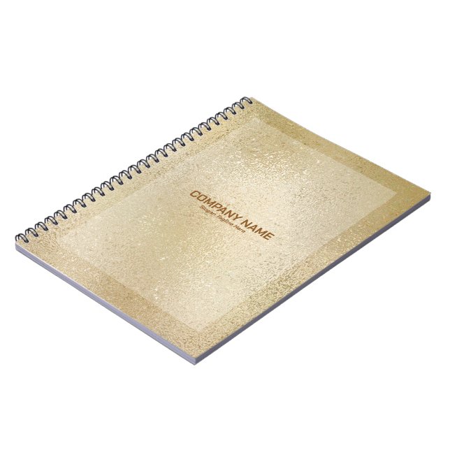 Light gold iridescent shimmering glass texture notebook (Left Side)