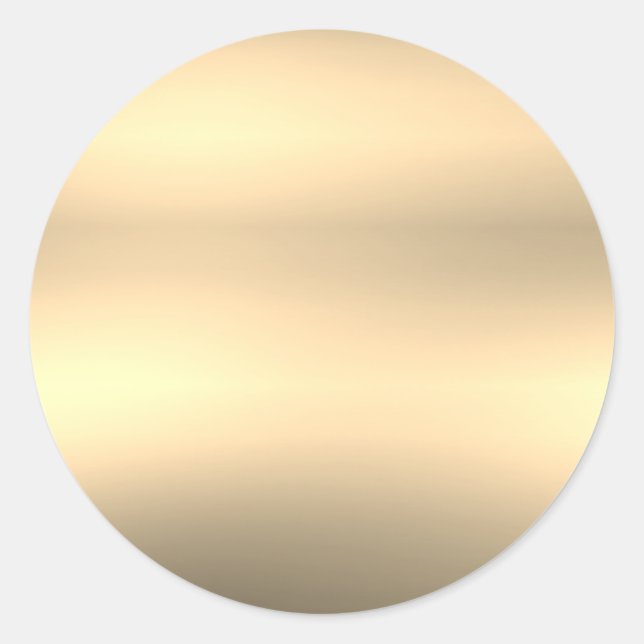 Light Gold Template Back Customize Classic Round Sticker (Front)