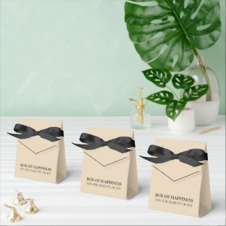 light Gold with Black Text | Royal Elegant Design Favor Box