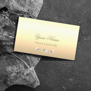 Light Golden Ombre and Sparkling Diamonds Elegance Business Card