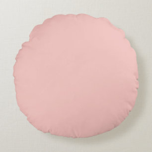 Light Gossamer Pink, Solid Colour Pastel Pink Round Pillow