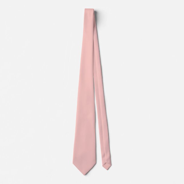Light Gossamer Pink, Solid Colour Pastel Pink Tie (Front)