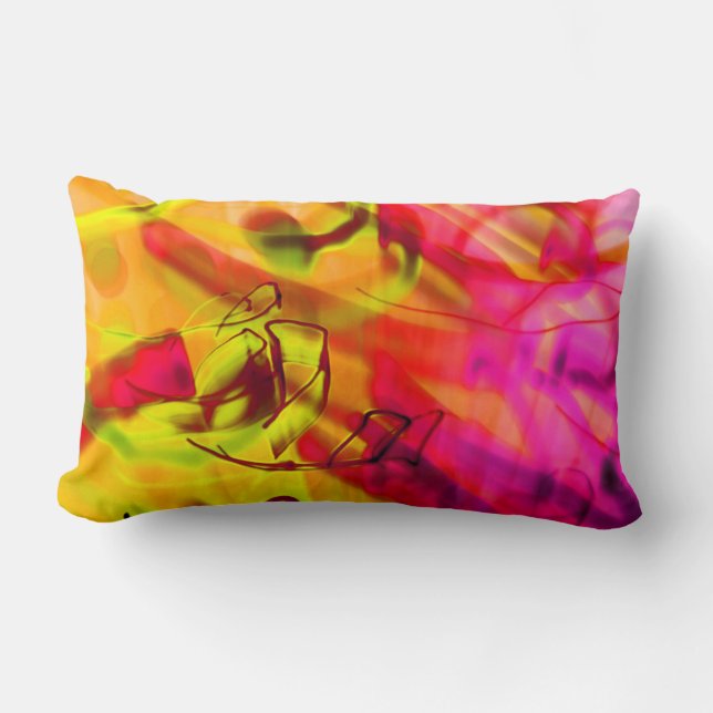 Light Graffit Urban Graphic Art modern abstract Lumbar Pillow (Front)