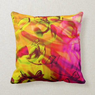 Light Graffit Urban Graphic Art modern abstract Throw Pillow