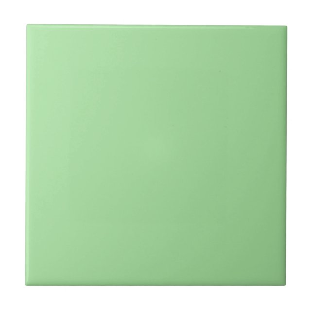 Light Granny Smith Apple Green Color Tile (Front)