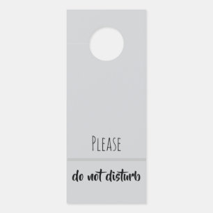 Light Gray Do Not Disturb Door Hanger