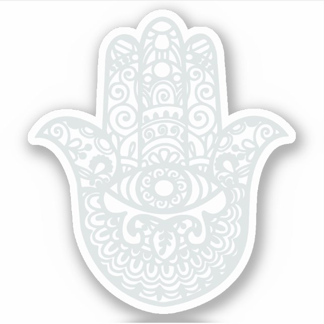 Light Gray Khamsa Hand Good luck (Front)