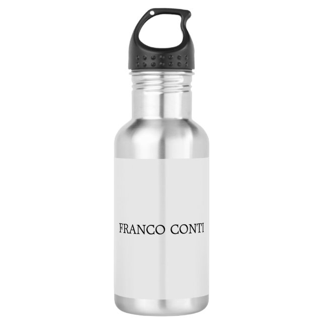 Light Gray Minimalist Plain Modern 532 Ml Water Bottle (Front)