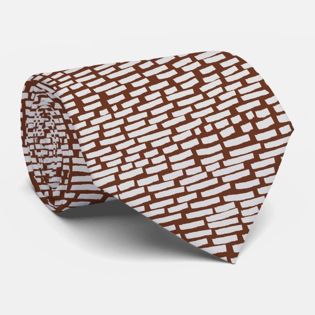 Light gray strokes on Rust A Tie (Rolled)