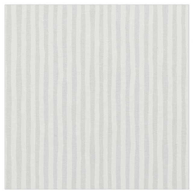Light Gray & White Wonky Stripes Fabric (Close Up)
