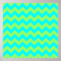 Light Green and Aqua Zigzag