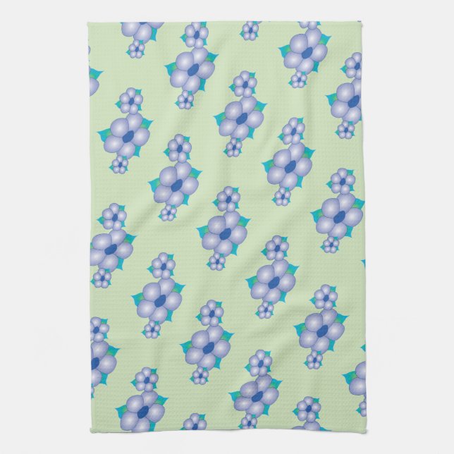 Light Green And Blue Kitchen Towel (Vertical)